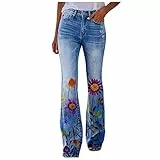 NOAGENJT Jeans Donna Vita Bassa Zampa Pantaloni Donna Invernali Vita Alta Pantaloni Donna Invernali Pantaloni da Lavoro Donna Estivi Cerniera Anguria Rossa #1 17.99