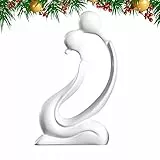 Healifty Amante Astratto Coppia Statua Scultura di Nozze Figurina Romanticismo Statua Innamorati Statuetta Arte Astratta Moderna Decorazioni per La Casa (Bianco)