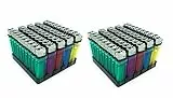 TEMPO DI SALDI 100 Accendini Colorati Trasparenti In Due Box Da 50 Con Accensione A Pietrina