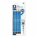 Staedtler - Matite Jumbo Mars Lumograph, per carta, di alta qualità, per scrittura e disegno,matite 8B / 6B / 4B / 2B / HB, 100J-S BK5 (Confezione da 5)