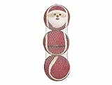 Nobby Xmas 50730 - Palline da tennis Babbo Natale, misura M, 6 cm, 3 pezzi