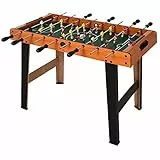 HOMCOM Calcio Balilla in Legno con 22 Giocatori in Formazione 3:4:3, 2 Palline e 2 Segnapunti Inclusi 84.5x40x61.2cm