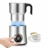 Montalatte automatico 4 in 1 schiumalatte da 500 ml Manopola rotante Weigudoc LCD Vaporizzatore per latte in acciaio inossidabile 304 con schiuma di latte calda e fredda, latte caldo, cioccolata calda