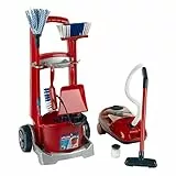Theo Klein 6742 Vileda Broom Trolley I With lots of Accessories I Battery-Powered Vacuum Cleaner with Suction and Sound Function I for Children Aged 3 years and up, Plastica, Multicolore