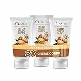 Omia, Crema Corpo Eco Bio con Olio di Argan del Marocco, Per Pelli Secche, Nutriente e Vellutante, Senza Siliconi, Dermatologicamente Testata - 3 Flaconi da 200 ml - Esclusiva Amazon