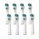 Testine di ricambio per spazzolino Oralb Dual Clean, testine generiche a doppia testina compatibili con spazzolino elettrico Oralb, 8 pezzi
