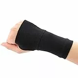 Polsini regolabili, protezione perfetta del polso per il rilassamento muscolare nello sport morbido e traspirante, 1 paio per le mani sinistra e destra (M-Black )