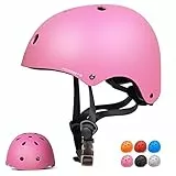 KORIMEFA Casco da Bici per Bambini Casco Protettivo Ideale per Bambini e Adolescenti Leggero ma più Sicuro Anche per Skateboard, Monopattino, Pattini a Rotelle per 3-13 Anni Ragazzi Donna (Rosa, M)