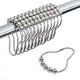 Anelli Da Doccia 12 Pezzi Anelli Per Tenda Da Doccia In Acciaio Inox Ganci Per Tende Da Doccia Anelli Gancio Per Tenda Da Doccia Con Sistema A Carrucola Tenda Doccia Con Anelli Per Doccia (Argento)