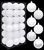 BLAZOR Palline di Natale 60mm/40mm, 6 Stili Per Set, Bella Decorazione dell'albero di Natale, Molteplici Opzioni di Colore, Palle di Natale