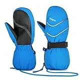 Unigear Guanti da Sci Bambini, Guanti da Snowboard Impermeabili Antivento Guanti per Sport Invernali per 2-8 Anni Ragazzi e Ragazze
