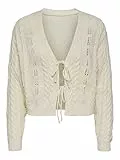 PIECES Pcblanca LS Reversible Knit Cardigan BC Maglione, White Smoke, XS Donna