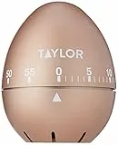 Taylor Timer da Cucina per Uova, a Forma di Uovo, Timer Classico a Rotazione con Conto alla Rovescia e Suono di Allarme, 60 minuti, Color Rosa Dorato