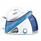 H.Koenig V24 Centrale a vapore, Piastra in ceramica 'Easy glide',5 bars, capacità 1.1L, 2400W, Bianco/Azzurro