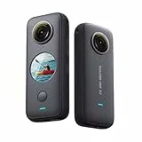 Insta360 ONE X2 - 5.7K 360° Action Camera con stabilizzazione, impermeabile IPX8, touchscreen, editing video automatico, controllo vocale