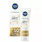 NIVEA SUN Crema Antimacchia Viso Luminous630 FP 50+ in Tubetto da 40 ml, Crema Solare Viso 50+ per un Colorito Uniforme e Luminoso, Crema Viso Acido Ialuronico e Vitamina E per Uso Quotidiano