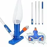 Auniq Aspirapolvere Piscina Pulizia, Aspiratore per Fondo 160cm Kit per la Manutenzione della Piscina Pulitore per Piscina con Spazzola di Aspirazione per la pulizia di piscine, foglie e sabbia