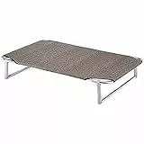 Ferplast Lettino per Cane, Cuccia Cane, Brandina pieghevole per cani DREAM 100, solida struttura in alluminio, Telo in tessuto, 105 x 63 x h 18 cm Tortora