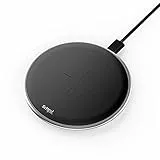 Smpl Caricatore Pad Wireless - Caricabatterie a Induzione, Pad Caricabatterie 10W, Compatibile con iPhone 12/12 Pro/11/XS Max/XR/XS/X/8/8+, Samsung Galaxy S10/S10+/S10E/S9+/S9/S8/S8+/S7 - Nero