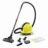 Kärcher VC 6 - Aspirapolvere a Traino, Capacità Serbatoio 4 l, Raggio d'Azione 10 m, Filtro Hepa 12, Tubo Telescopico, 2 Bocchette, Spazzolina Mobili, Filtro, Tubo d'Aspirazione 2.3 m