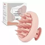 AIMIKE Massaggiatore Cuoio Capelluto(Bagnati e Asciutti),Silicone Scalp Massager per Shampoo e Massaggiatore Testa,Pulizia profonda e Esfoliazione Delicata,Stimola la Crescita Capelli,Rosa