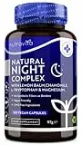 Naturale Integratore per il Sonno con Melissa, Camomilla, Magnesio, e Vitamina B12 - Utili Per Dormire - 120 Capsule Vegane - Scorta per 4 Mesi - Nutravita