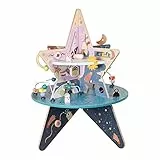 Manhattan Toy Centro attività in Legno Celeste Star Explorer a Due Piani, Multicolore, 162590