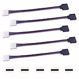 LitaElek 5pcs Cavo Connettore 5 Pin RGBW per 10mm Largo Striscia LED RGBW Connettore Nastro LED RGBW 5050 Connettore Rapido LED Jumper Collegare Banda LED a LED Strip o LED Controller, 17cm Lungo