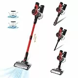 Stanew Aspirapolvere Senza Fili, 22.2v 150w Scopa Elettrica Senza Fili con Della Multifunzione 4 in 1, Aspirapolvere Portatile Ultra-leggero,Autonomia 40 Min Luci LED