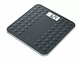 Beurer GS 300 Bilancia in Vetro con Superficie Antiscivolo in Silicone, Nero, Portata 180 Kg