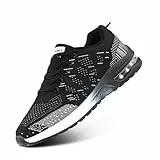 Hitmars Scarpe Running Corsa Uomo Donna Scarpe Ginnastica Sportive Traspiranti Leggero Camminata Fitness Running Sneakers Jogging Palestra Casual Outdoor Nero EU 43