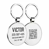 DISONTAG Medaglietta identificativa Personalizzata per Cane QR Online Targhetta Cane - Pet Pass Quick Show Prova di vaccinazione e privacy protetta(32mm)
