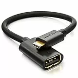 deleyCON 0,2m Adattatore OTG USB 2.0 ad alta Velocità - USB A a USB Micro B - S7 S7 Edge S6 S6 Edge S5 S4 Note 5 4 3 - Nero