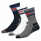 NAVYSPORT Advance Serie calzini sportivi da uomo con cuscino attivo extra resistenti multiuso, Confezione da 3, Taglia: 43-46, (Bianco, Antracite, Nero)