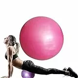 Simsky 2 Pezzi Palla Pilates 25 CM Yoga Fitness Ball, Palla da Ginnastica per Yoga/Pilates, per Esercizi Addominali, Spalla Esercizi di Riabilitazione, Core Fitness Formazione, Viola e Rosa