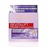 L'Oréal Paris Crema Viso Giorno Revitalift Filler, Azione Antirughe Rivolumizzante con Acido Ialuronico Micro-filler, SPF 50, 50 ml