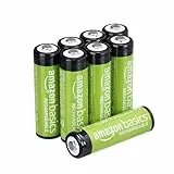 Amazon Basics - Batterie AA ricaricabili, pre-caricate, confezione da 8 (l’aspetto potrebbe variare dall’immagine)