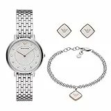 Emporio Armani Orologio Donna, movimento a due lancette, cassa in acciaio 32 mm con bracciale in acciaio, AR80023
