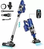 Aspirapolvere Senza Fili 33000Pa con Touch Screen LCD, Battimaterasso, Scopa Elettrica 8 in 1, batteria staccabile, portatile per tappeti, peli di animali
