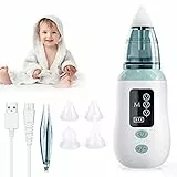 Aspiratore nasale, elettrico aspiratore nasale per ricarica USB con 3 livelli di aspirazione, rimozione cerume auricolare con 4 ugelli riutilizzabili