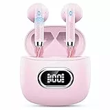 Drsaec Cuffie Bluetooth, Auricolari Bluetooth 5.3 con Mic Stereo, Cuffie Wireless In Ear Senza Fili IP7 Impermeabili, Cuffiette Bluetooth Sport 42 Ore Cancellazione Rumore, LED Display/USB-C