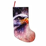 NGANOH Calza di Babbo Natale con aquila calva, 45,7 cm, calze di Natale personalizzate per bambini e adulti, decorazione natalizia per caramelle