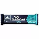 Multipower Barretta Proteica - 53% Protein Boost con 24 g di Proteine e a Basso Contenuto di Zuccheri - Perfetta come snack o dopo l´allenamento - Confezione 20 x 45 g - Gusto Cocco