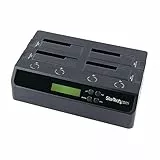 StarTech.com Docking Station per Hard Disk a 4 Slot - Duplicatore ed Eraser USB 3.0/eSATA per SSD/HDD SATA - Dock Standalone 1:3 per Hard Drive con funzione Clone e Sanificazione (SATDOCK4U3RE)