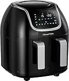 Russell Hobbs Friggitrice ad aria calda a doppio cestello [2 scomparti: 4,25 l o un cestino da 8,5 l] AirFryer SatisFry Snappi (8 programmi, lavabile in lavastoviglie, touchscreen), 27290-56