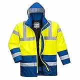 Portwest S466YRBXL Giacca Imbottita Alta Visibilità, Giallo/Royal, XL