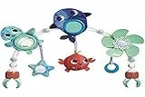 Tiny Love Il mondo sottomarino Arco Gioco Passeggino con Clip Aggancio Universale, compatibile con passeggini, culle e ovetti, Gioco Educativo per bambini, collezione Treasure the Ocean