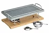 Artesà Hot Stone Grill, Gourmet Grill da Tavolo, Grill in Pietra per Bistecche, Frutti di Mare E Verdure, 41,5 X 22 X 15 cm, Marmo/Legno