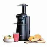 Panasonic MJ-L501KXE Slow Juicer, Estrattore di Succo Professionale, Accessori per Granite e Sorbetti, Estrazione Lenta Ideale per Mantenere Vitamine, Antiossidanti e Nutrienti, Silenzioso, Nero