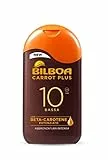 Bilboa, Latte Solare Carrot Plus SPF 10, Abbronzante Corpo, Formula con Betacarotene per una Abbronzatura Intensa e Duratura, Resistente all'Acqua, Dermatologicamente Testato, 200 ml